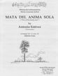 Mata Del Anima Sola SSAA choral sheet music cover